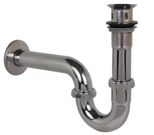 8271 Trampa para lavabo rigida con contra cromado laton 29b Rugo