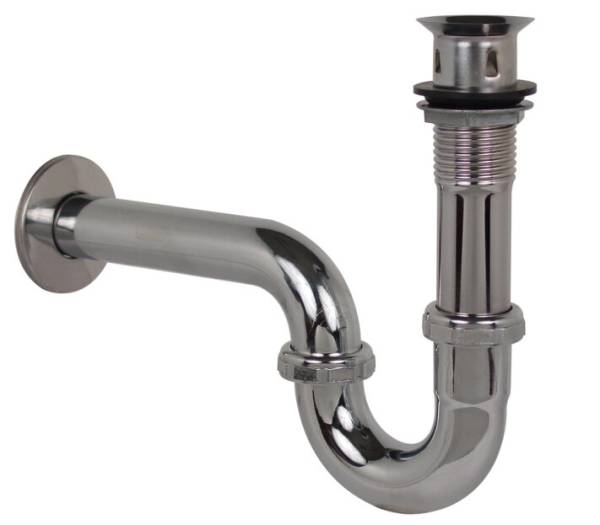 8271 Trampa para lavabo rigida con contra cromado laton 29b Rugo