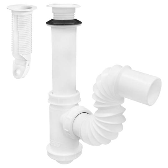 8277 Trampa para lavabo flexible PVC sin contra chica Fleximatic