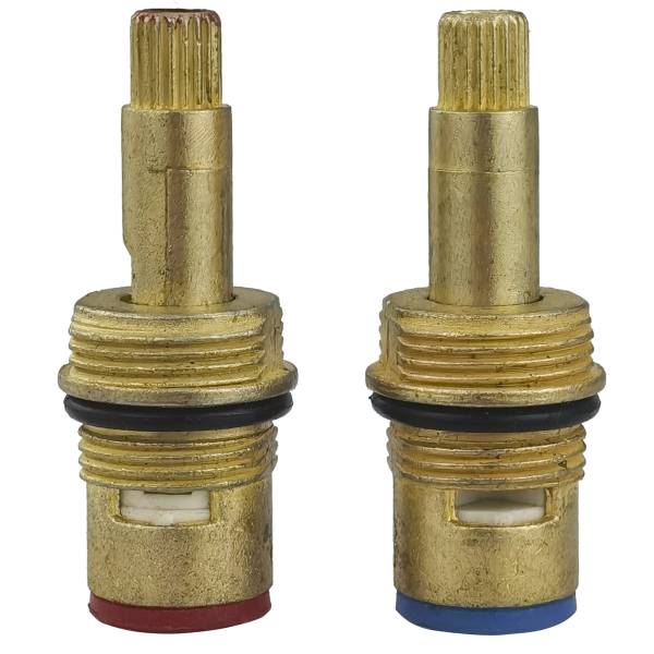 283791 Cartucho ceramico metal estria fina 1/4 de vuelta largo con 2pz Vianti