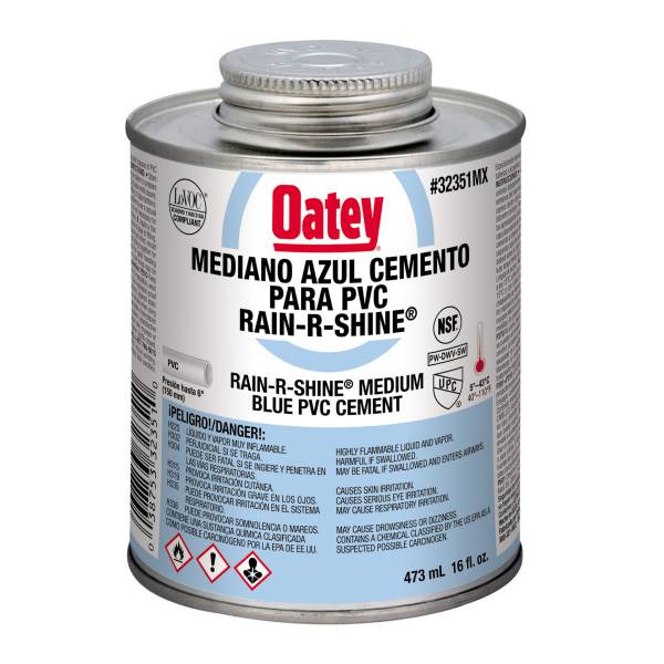 3590 Pegamento para PVC 473ml 1/2 rain shine azul Oatey