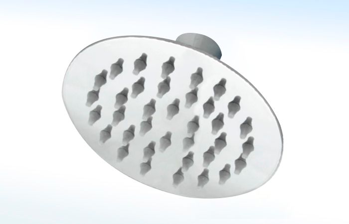 44DRP REGADERA DELGADA REDONDA 4”Ø SIN BRAZO