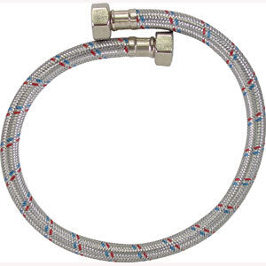 5363 Manguera para lavabo y fregadero de aluminio 1/2" x 1/2" 100cm 25ME Rugo