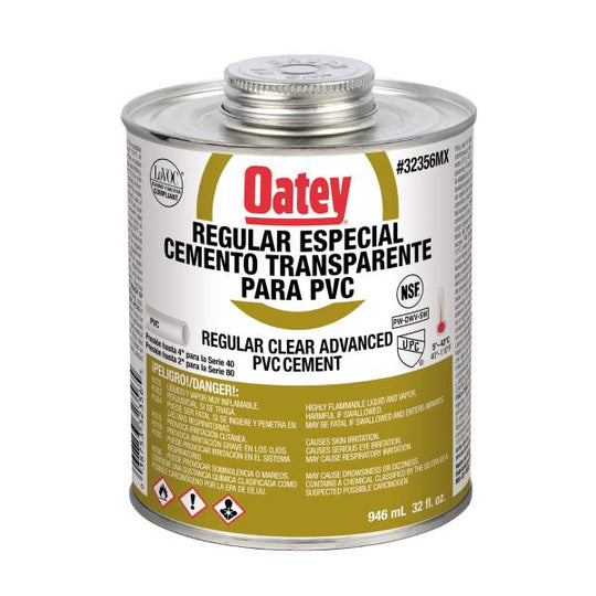 6565 Pegamento para PVC 946ml 1lt etiqueta dorada Oatey