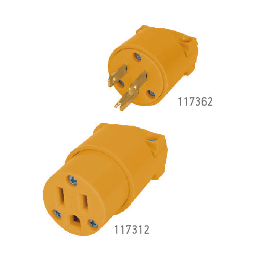 117362 Clavija aterrizada, abrazadera plastica