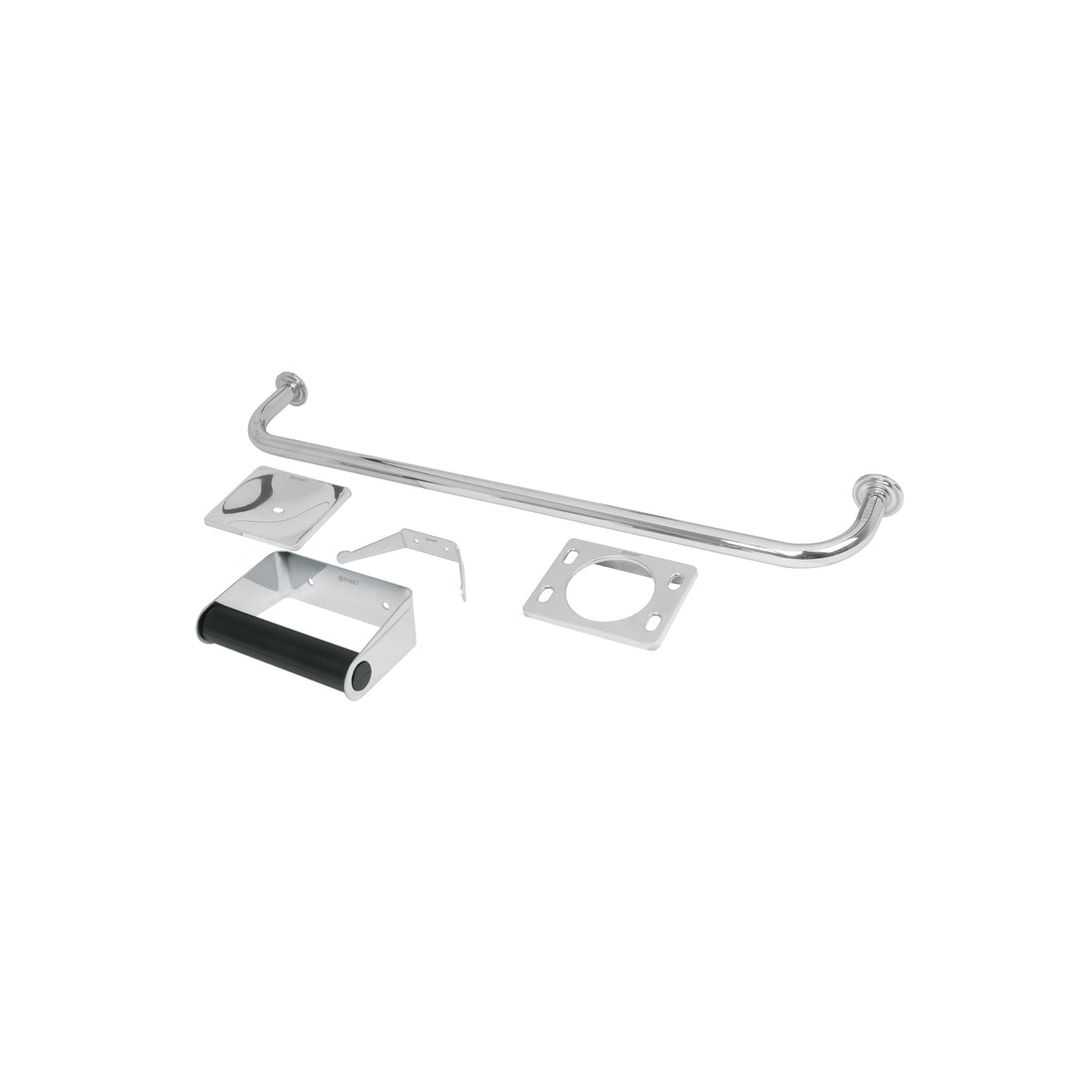 A-800 Juego de 5 accesorios para baño, acero inoxidable, BASIC