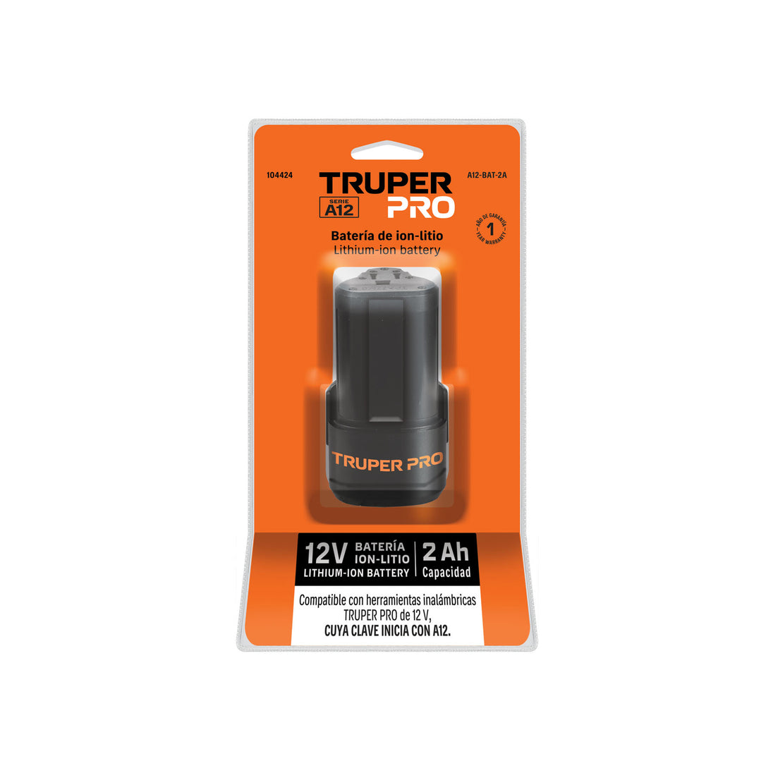 Batería Truper A12-BAT-2A, Ion Litio 12 V, 2 Ah
