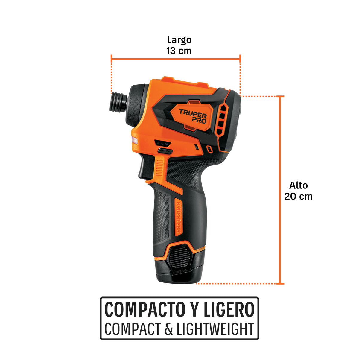Destornillador de Impacto Truper A12-DES-1, 12 V, Torque 180 Nm