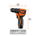 Rotomartillo Truper A12-ROT-1, 12V, 50 Nm Torque
