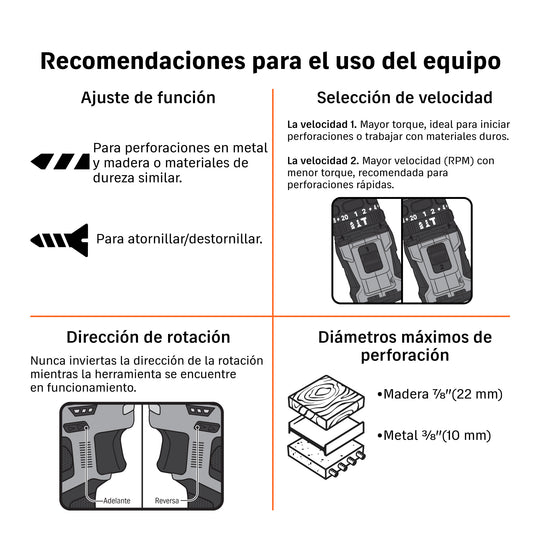 Taladro/Destornillador Truper A12-TAL-1, 12V, 50 Nm