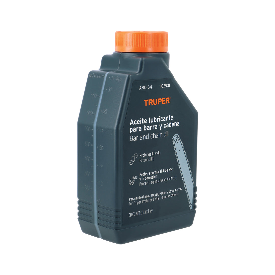 ABC-34 Aceite lubricante para barra y cadena de motosierra, TRUPER