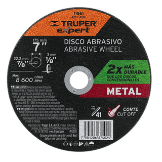 ABT-496 Disco para corte de metal, tipo 41, diámetro 7" Expert