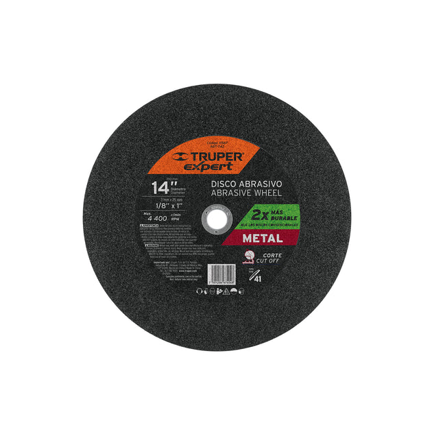 ABT-742 Disco Tipo 41 de 14" x 3.4 mm para corte de metal, EXPERT