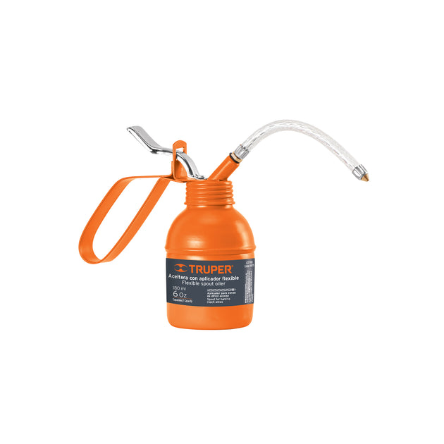 ACEF-180 Aceitera de 180 ml (6 oz) con aplicador flexible, Truper