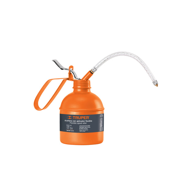 ACEF-500 Aceitera de 500 ml (17 oz) con aplicador flexible, Truper