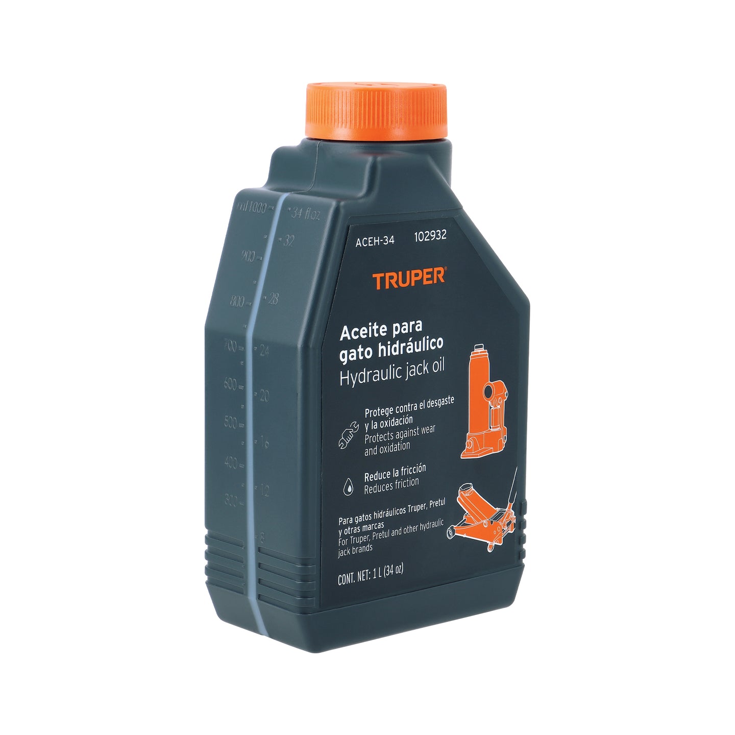 ACEH-34 Aceite hidráulico para gatos, 1 Litro, Truper