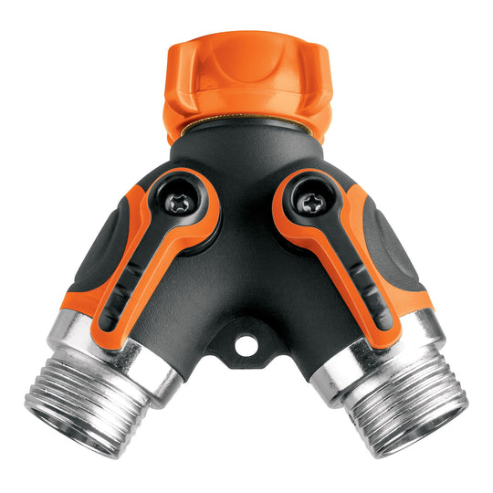 AD-2R Conector "Y" 3/4" metálico con recubrimiento para manguera