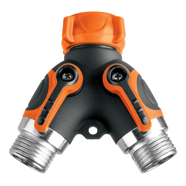 AD-2R Conector "Y" 3/4" metálico con recubrimiento para manguera