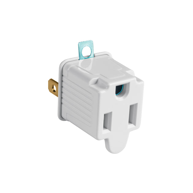 AD-32B-G Adaptador 3 a 2, blanco, a granel, Volteck