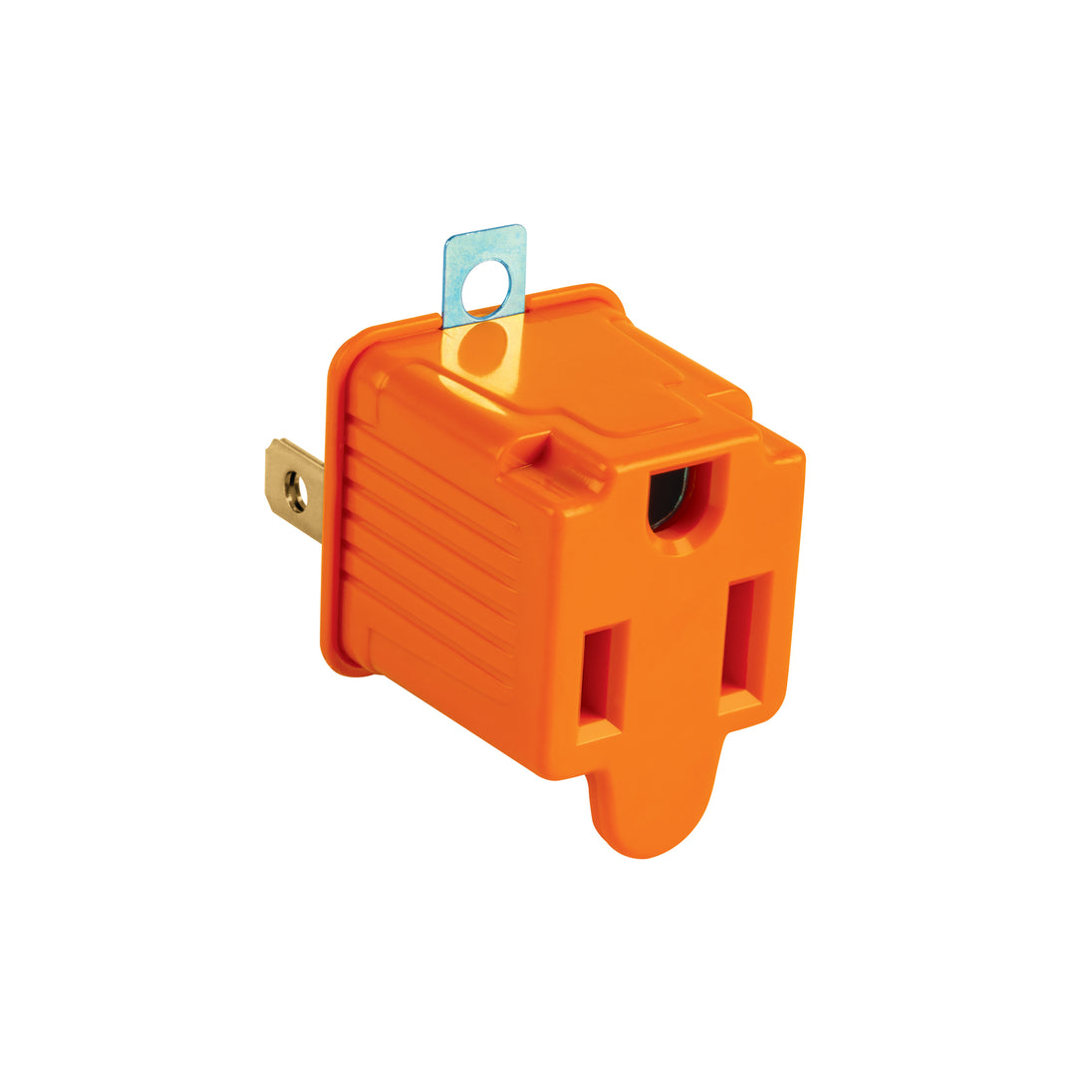 AD-32N Bolsa con 2 adaptadores 3 a 2 naranjas, VOLTECK