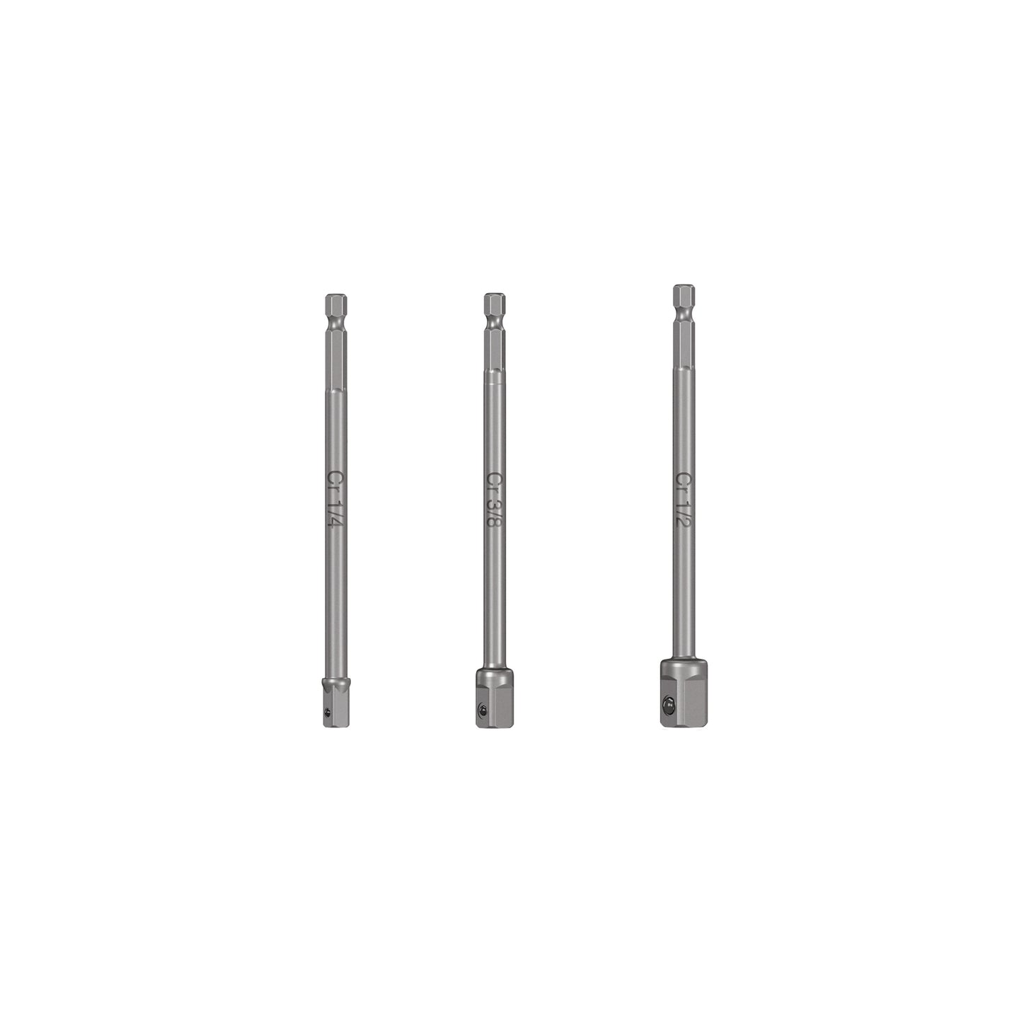 ADA-3L Juego de 3 adaptadores largos para dados de 1/4, 3/8 y 1/2"