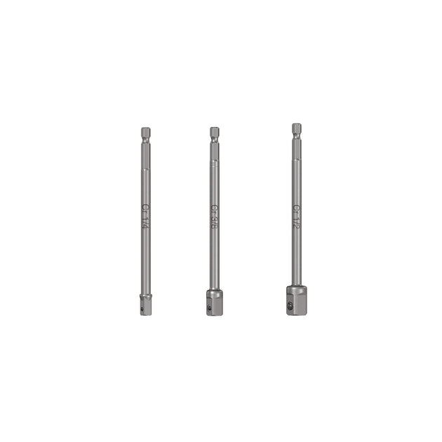 ADA-3L Juego de 3 adaptadores largos para dados de 1/4, 3/8 y 1/2"