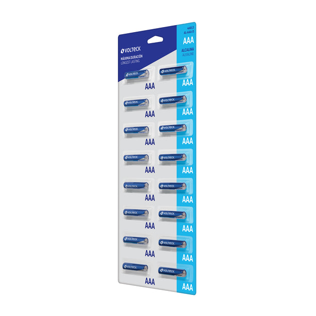 AL-AAA-D Despachador con 16 pilas alcalinas AAA, VOLTECK