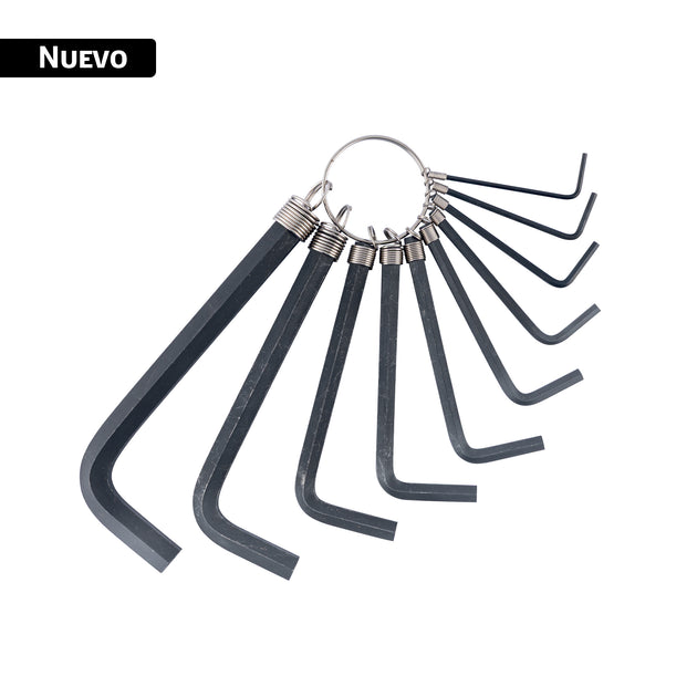Juego 10 Llaves Allen Pretul Acero Carbono Pavonado ALL-P10P