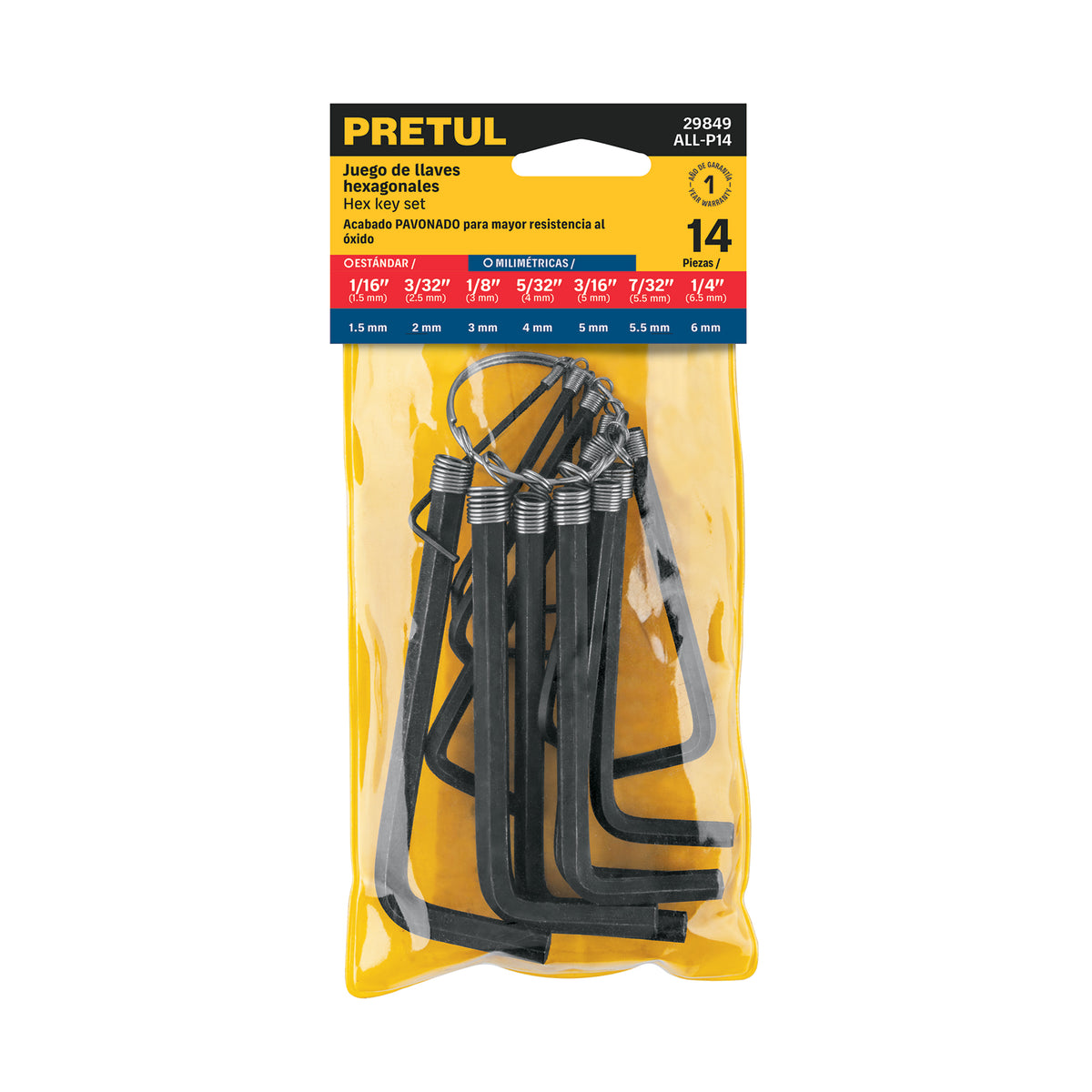 Juego de 14 Llaves Combinadas Pretul ALL-P14 | Acero al Carbono