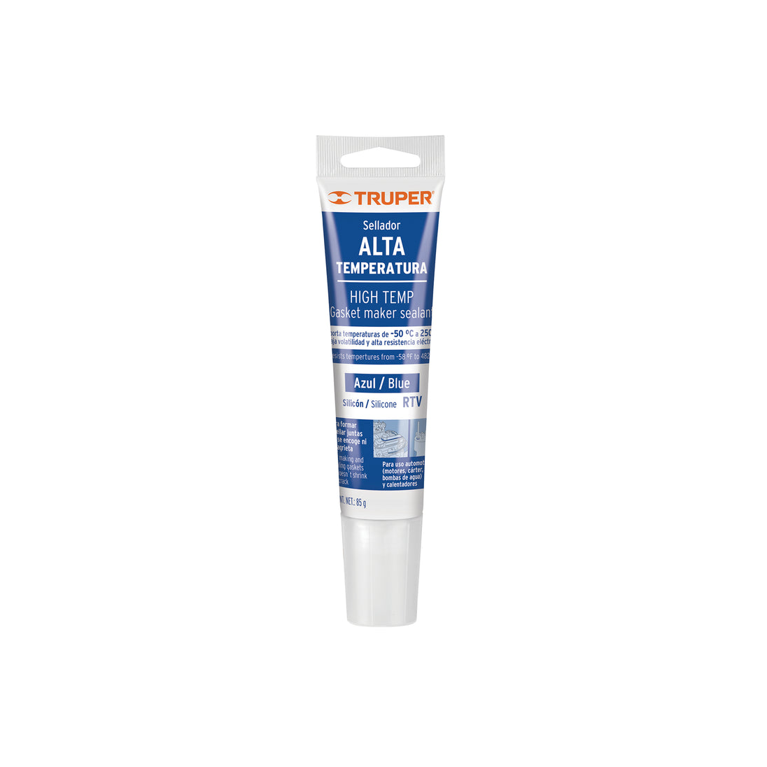 ALTE-A Sellador de silicón azul RTV para altas temperaturas, 85 g