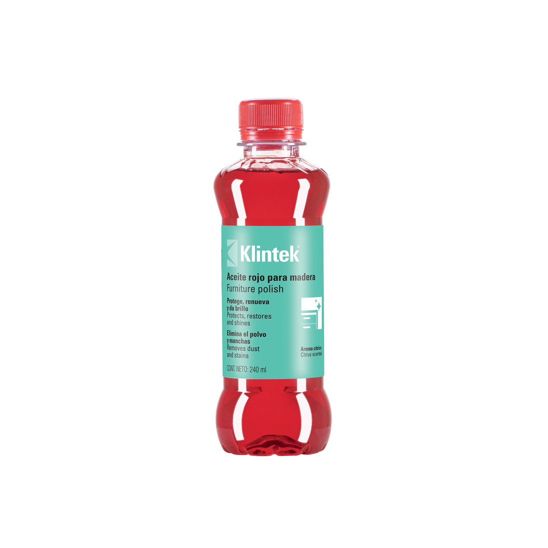 AMU-24 Aceite rojo para muebles, 240 ml, KLINTEK