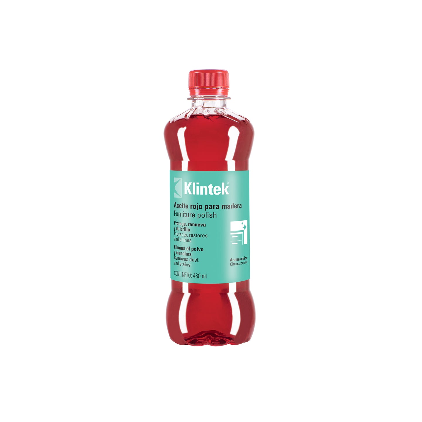 AMU-48 Aceite rojo para muebles, 480 ml, KLINTEK