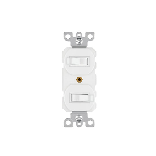 APDO-SB Interruptor dúplex de palanca, Standard, blanco, Volteck