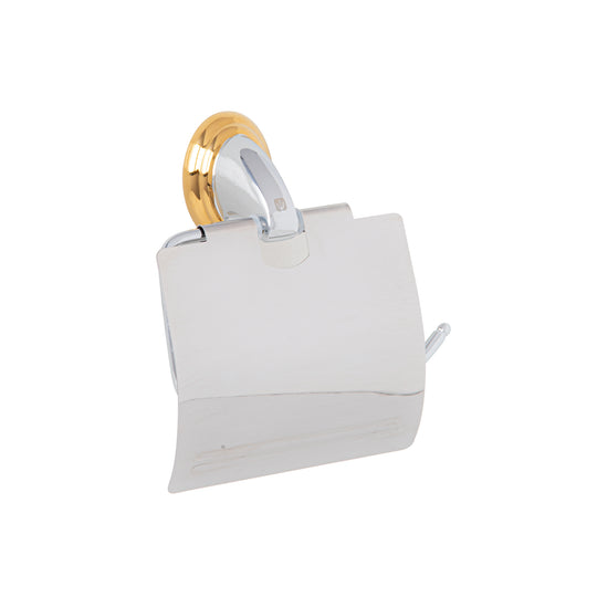 AQA-82G Portarrollo con cubierta, cromo-oro, FOSET AQUA
