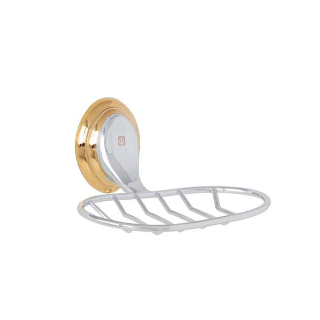 AQA-84G Jabonera de rejilla, cromo-oro, FOSET AQUA