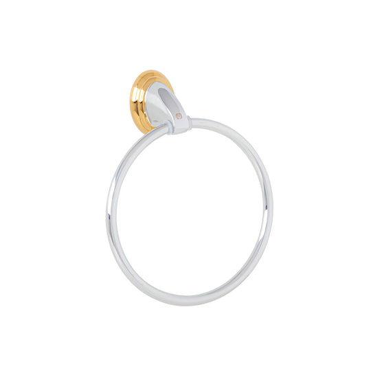 AQA-87G Toallero de argolla, cromo-oro, FOSET AQUA