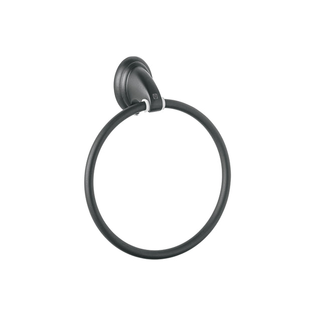 AQA-87M Toallero de argolla, negro, FOSET AQUA