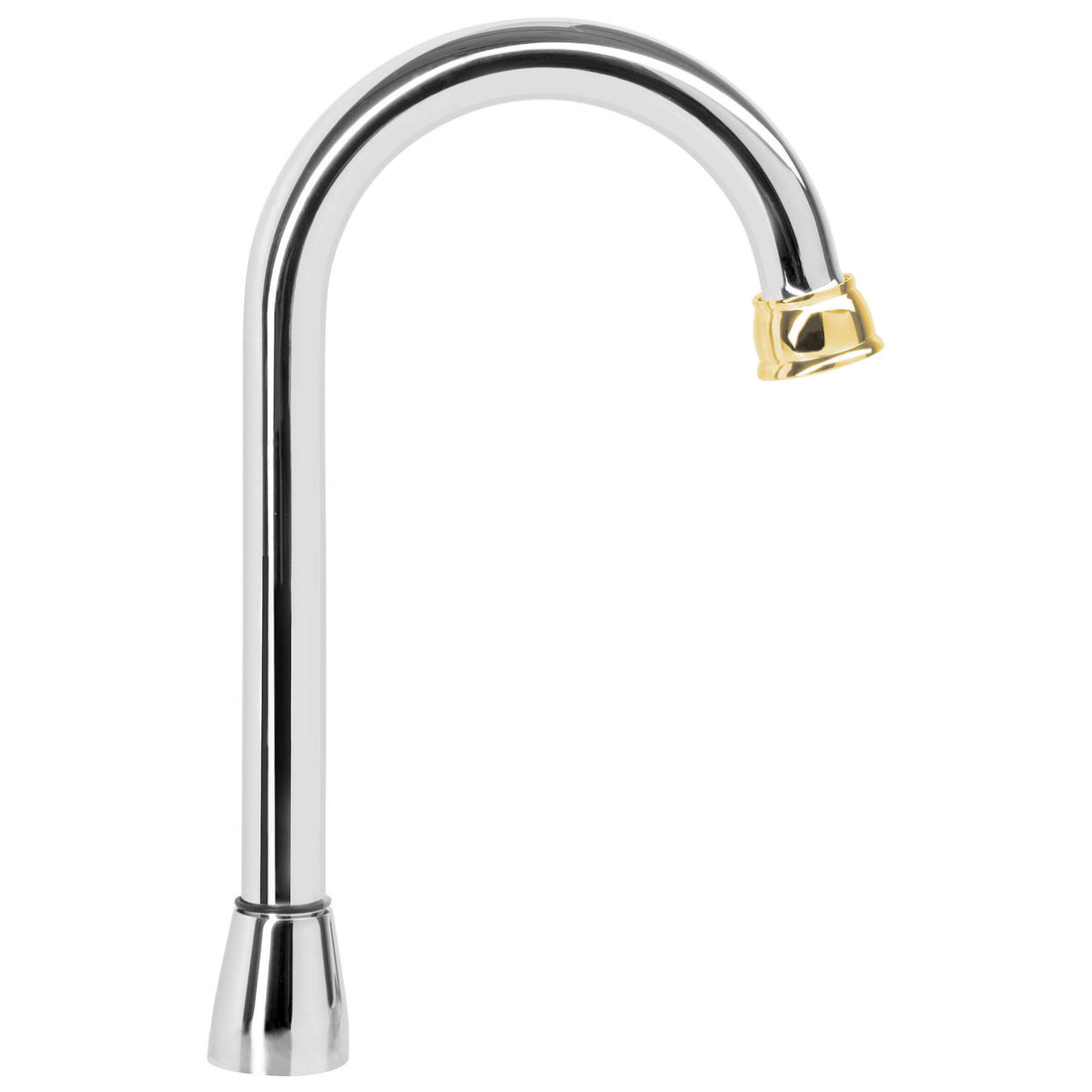 AQCR-60G Cuello tipo bar para mezcladora de lavabo, cromo-oro, AQUA