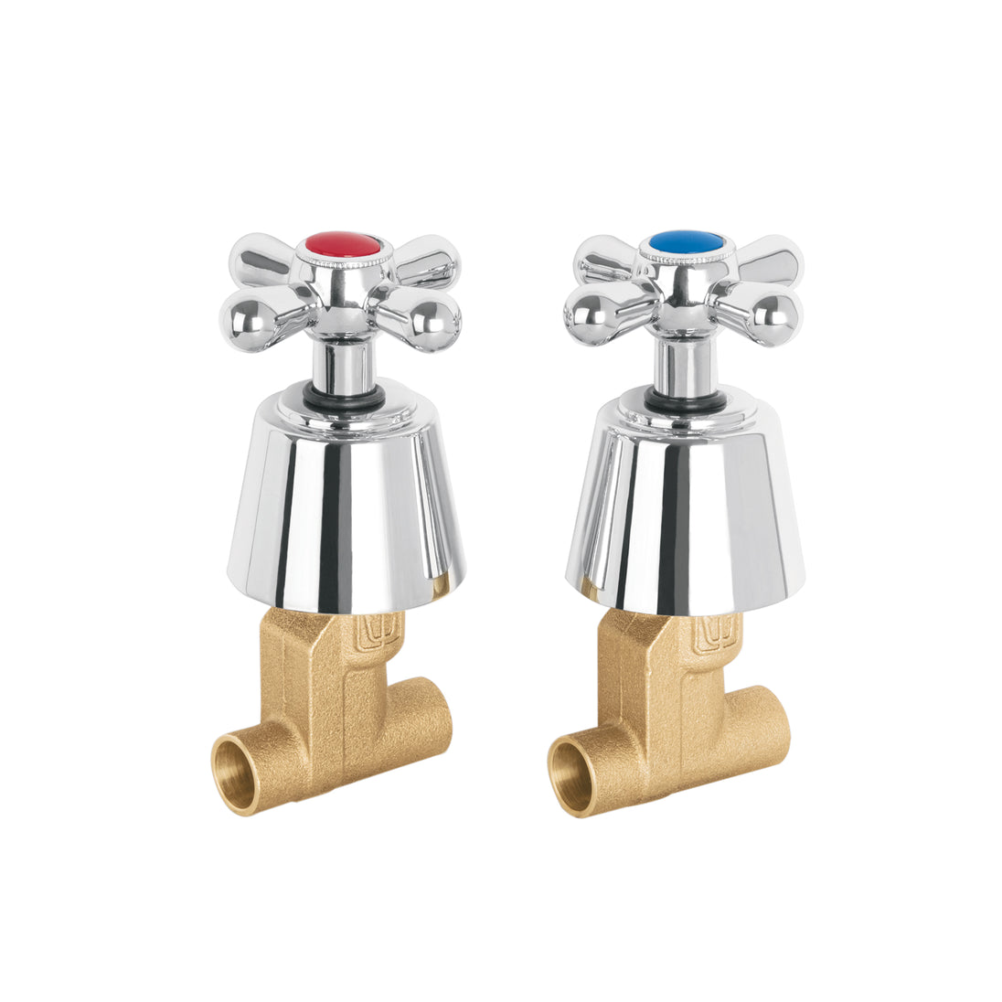 AQE-661 Juego llaves empotrar soldables, cruceta, AQUA
