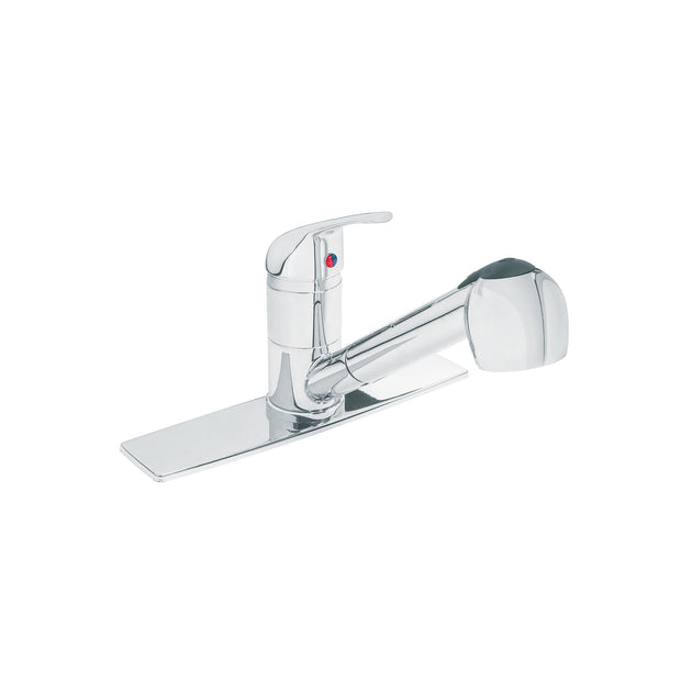 AQF-84 Monomando fregadero cromo, cuello extraíble, AQUA