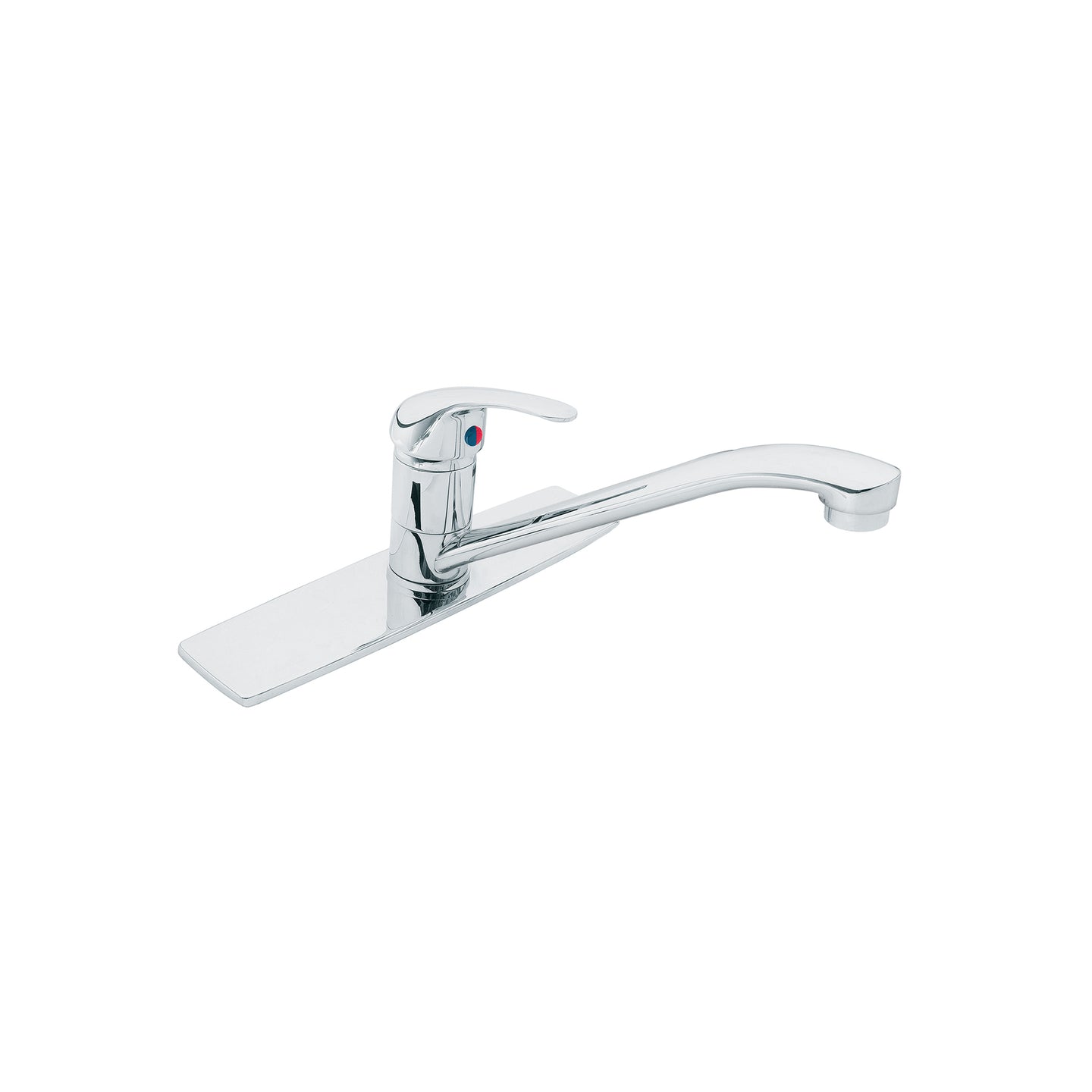 AQF-85 Monomando fregadero cromo, cuello recto, AQUA