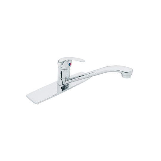 AQF-85 Monomando fregadero cromo, cuello recto, AQUA