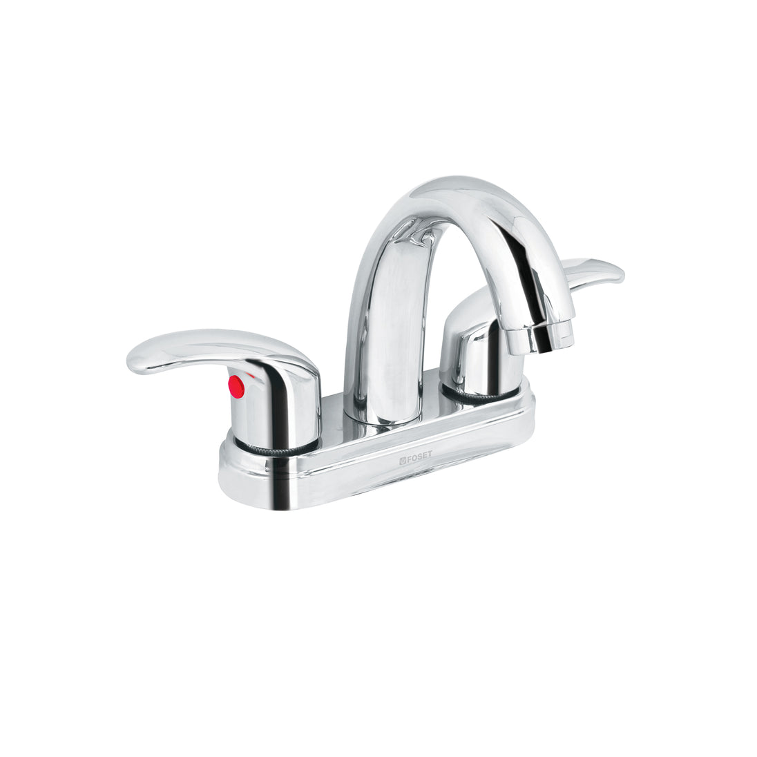 AQM-52 Mezcladora lavabo 4" cromo, nariz curva, palanca, AQUA
