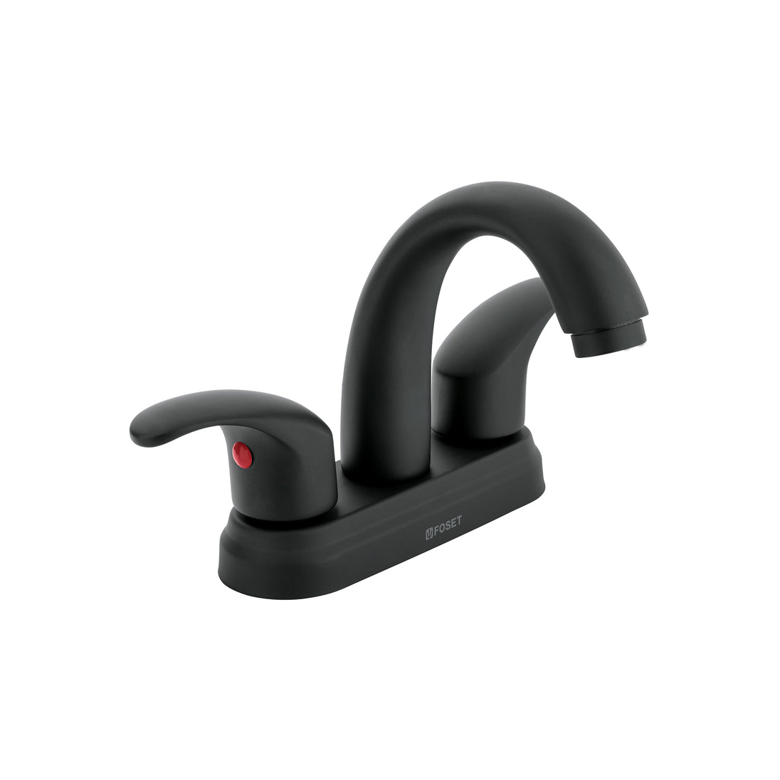 AQM-52M Mezcladora lavabo 4" negro, nariz curva, palanca, AQUA