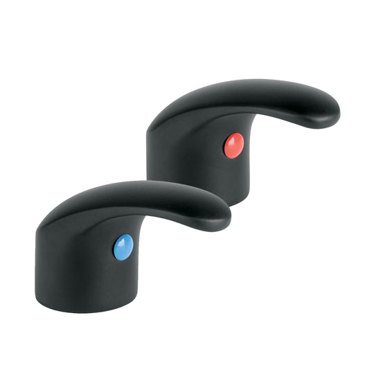 AQMM-62M Juego manerales de palanca p/lav-fregadero,negro mate AQUA