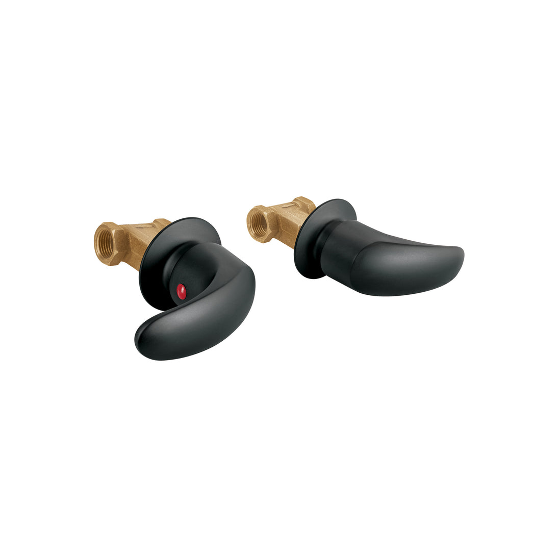 AQMR-62M Juego de manerales de palanca para regadera, negro mate AQUA