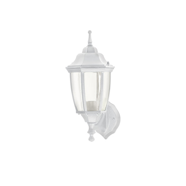 ARB-100S Arbotante tipo farol tradicional soportado p/exterior blanco