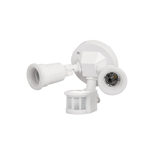 ARB-901S Arbotante blanco c/sensor movimiento, lámparas no incluidas