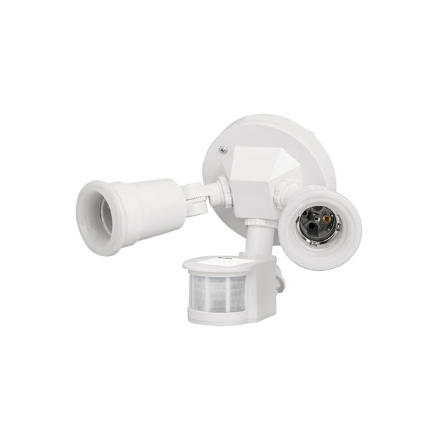 ARB-901S Arbotante blanco c/sensor movimiento, lámparas no incluidas