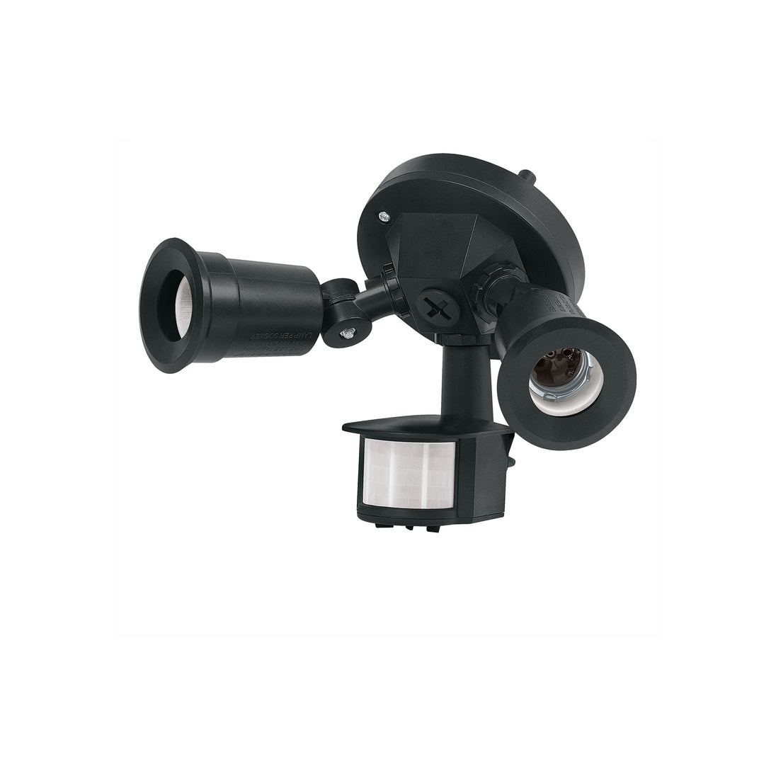 ARB-902S Arbotante negro c/sensor movimiento, lámparas no incluidas